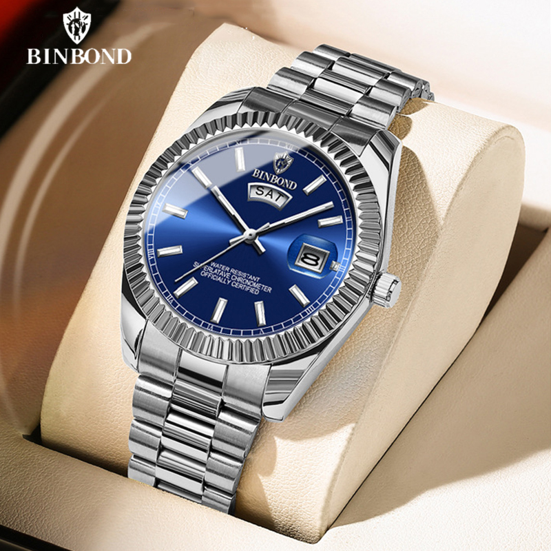 Luxury Watch Omega - BINBOND B7012 moda męska biznes sportowy