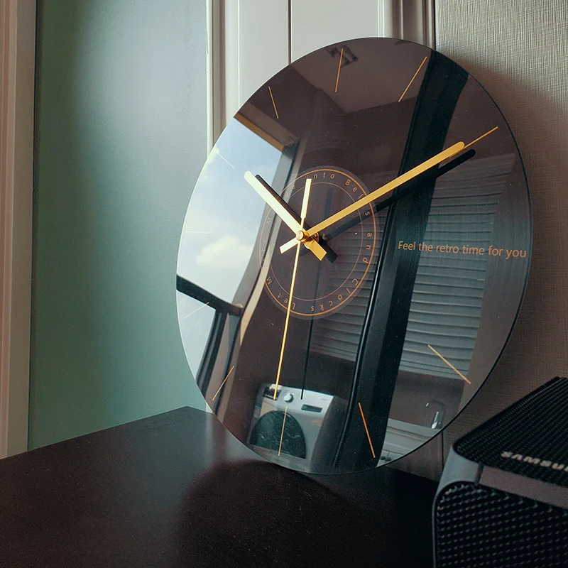 Luxury Watch House - Luksusowy cichy zegar ścienny Salon Szklane