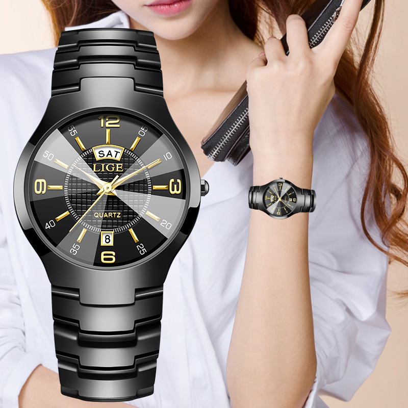 Luxury Watch For - Elegancki zegarek damski LIGE, luksusowy ceramiczny