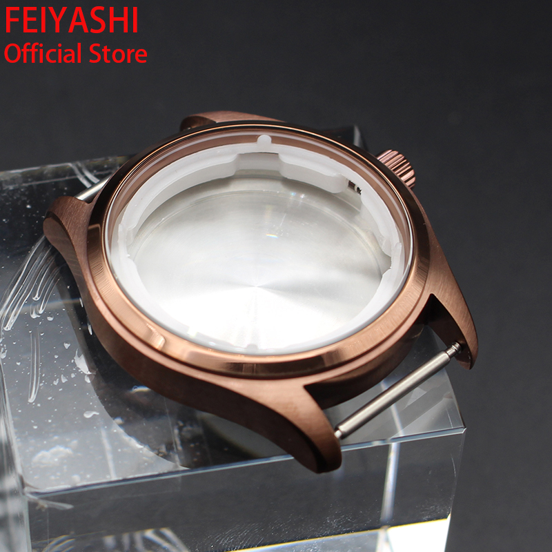 Bronze Case Watch - Kawa 40mm szczotkowana koperta zegarka pilota