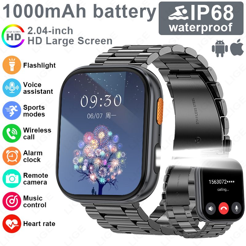Luxury Watch Arabic - LIGE Nowy Wojskowy Zegarek Smartwatch Męski