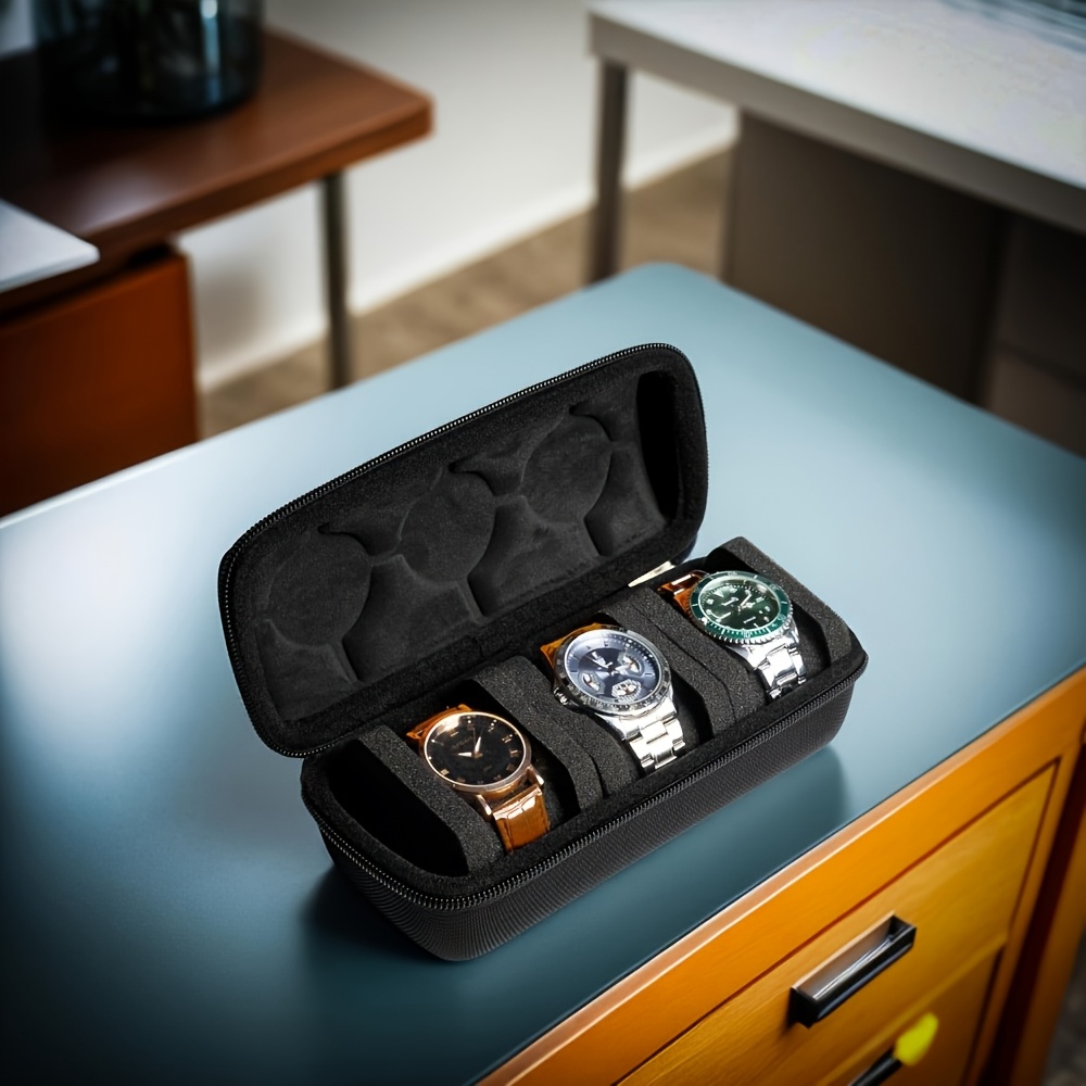 Luxury Watch Case Travel - Luksusowe etui podróżne na 3 zegarki,