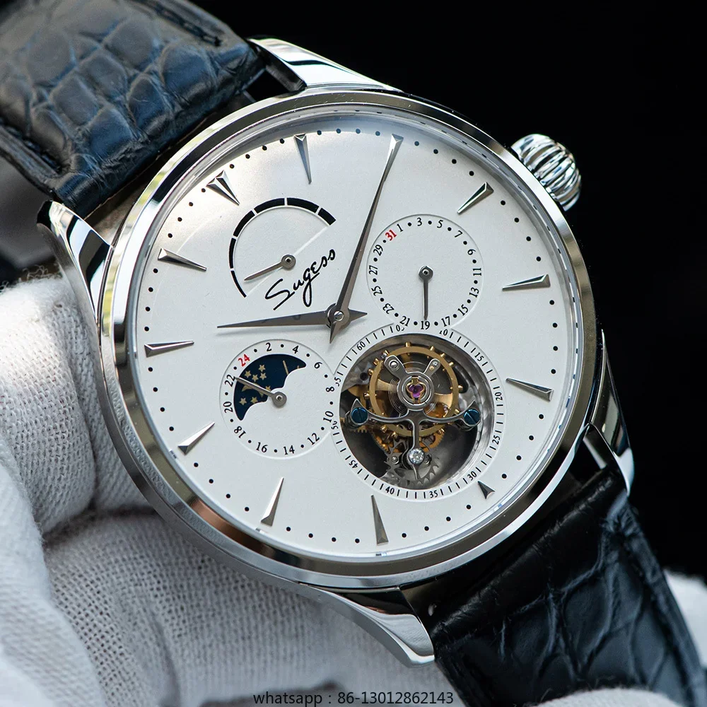 Tourbillon Movement Watch - Mechanizm Tourbillon 8007 Wielofunkcyjny Zegarek Męski