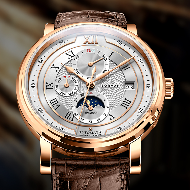 Luxury Watch On Sale - Luksusowa marka szwajcaria BORMAN automatyczne mechaniczne
