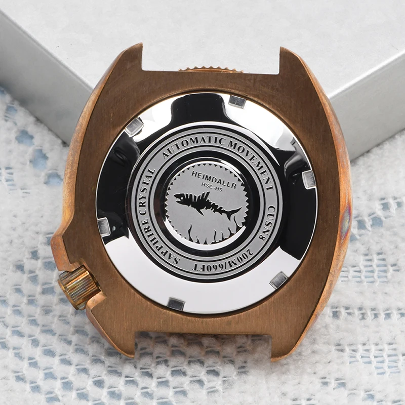 Bronze Case Watch - HEIMDALLR CUSN8 Brązowa Obudowa Zegarka Turtle