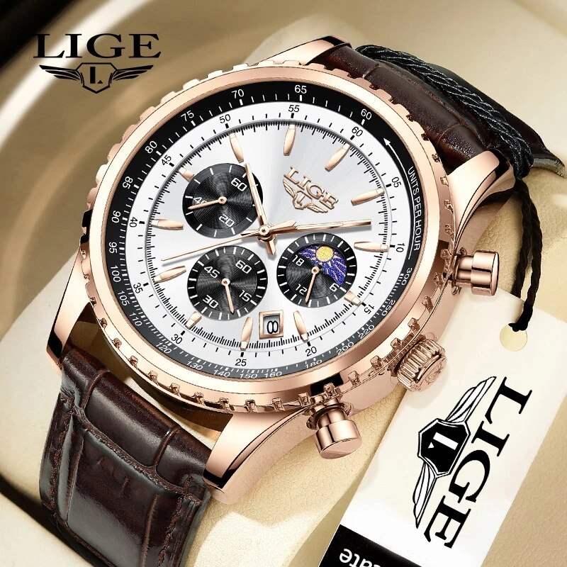 Luxury Watch Collection Box - LIGE nowe męskie zegarki Top marka