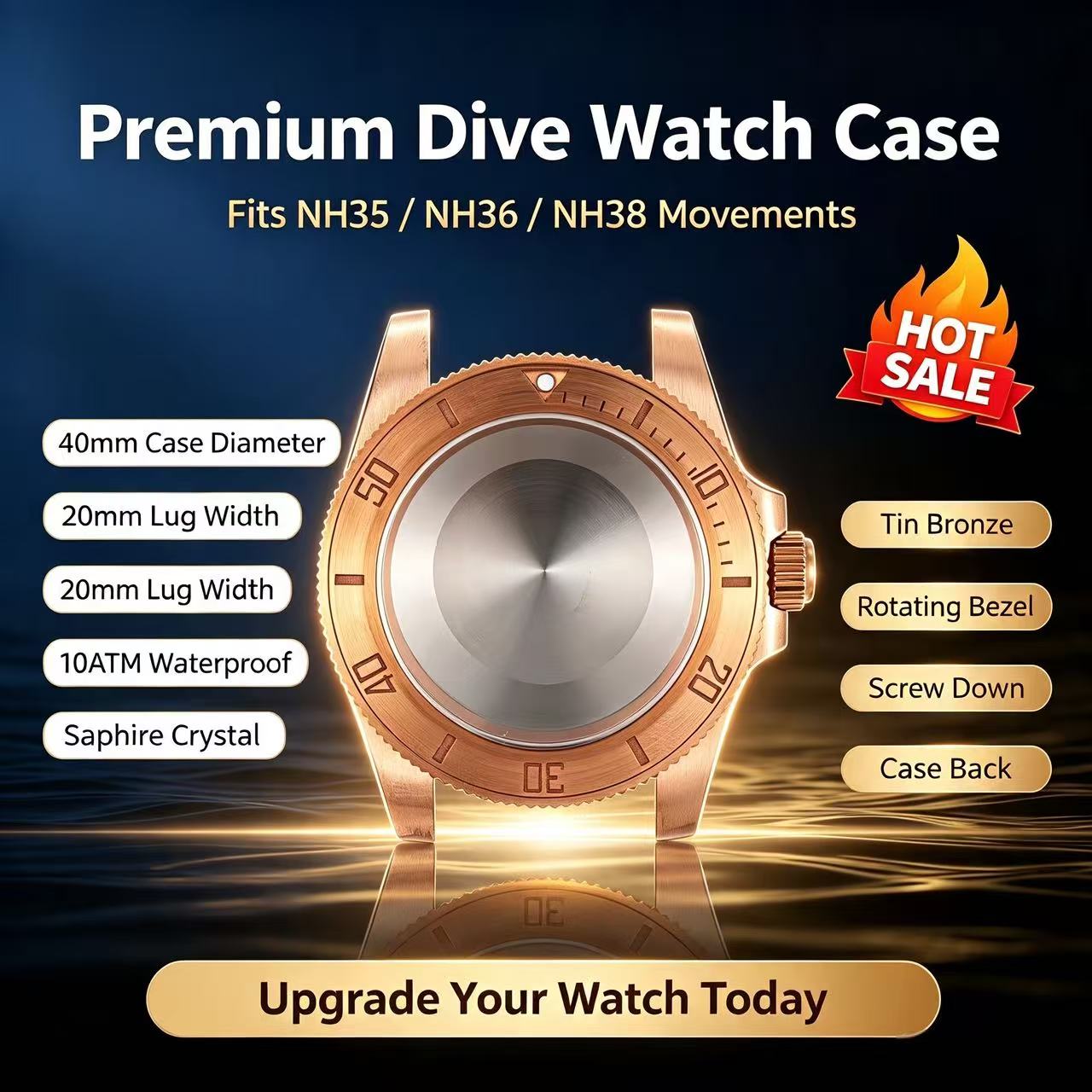 Bronze Case Watch - Obudowa zegarka nurkowego z brązu cynowego