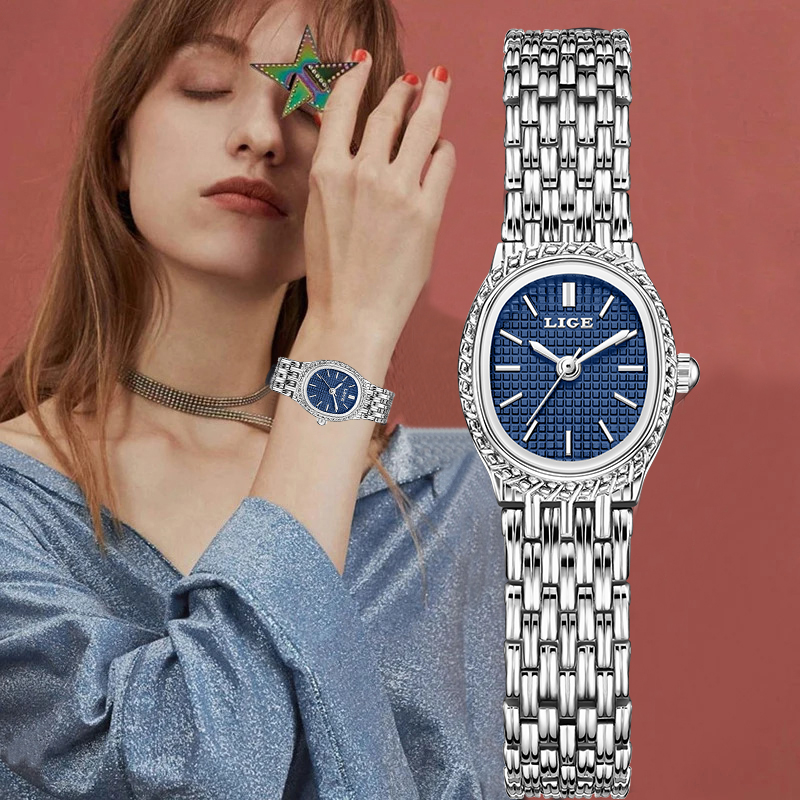 Luxury Watch For - Zegarek damski LIGE, luksusowy, kwarcowy, elegancki,