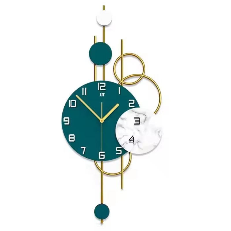 Luxury Watch House - Zegar ścienny metalowy dekoracyjny 40x80x6cm, duży,