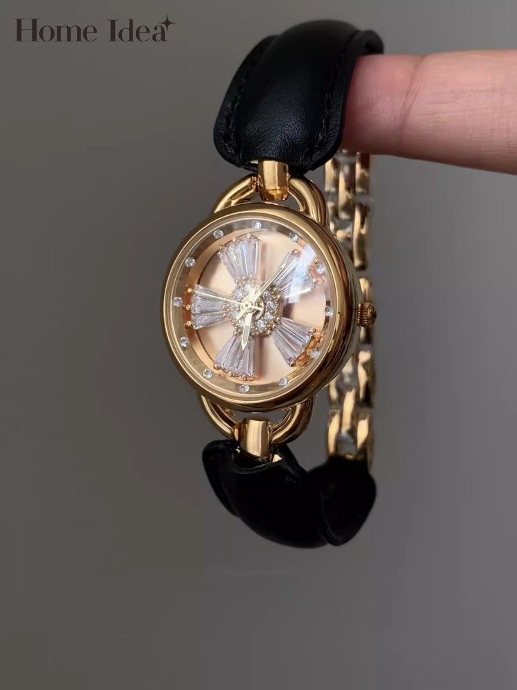 Luxury Watch House - Luksusowy damski zegarek kwarcowy z diamentami,