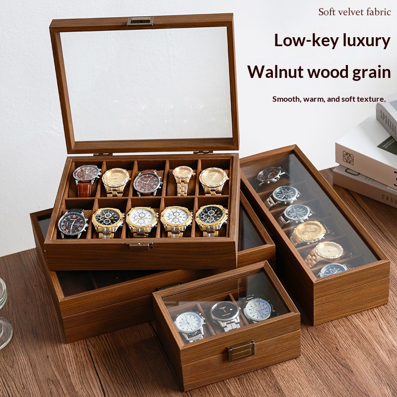Luxury Watch Collection Box - Pudełko na zegarki z drewna orzecha