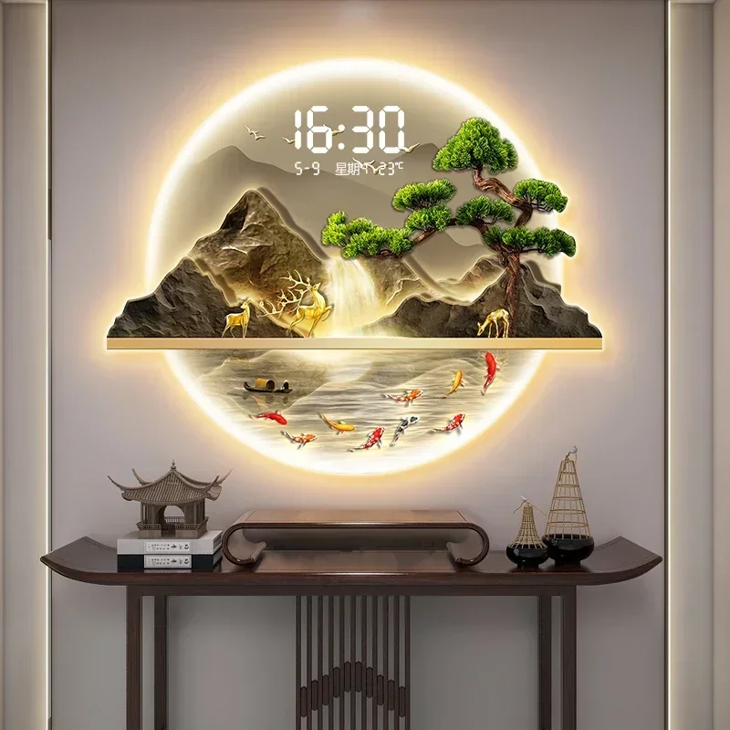 Luxury Watch House - Zegar ścienny LED do salonu, luksusowy,