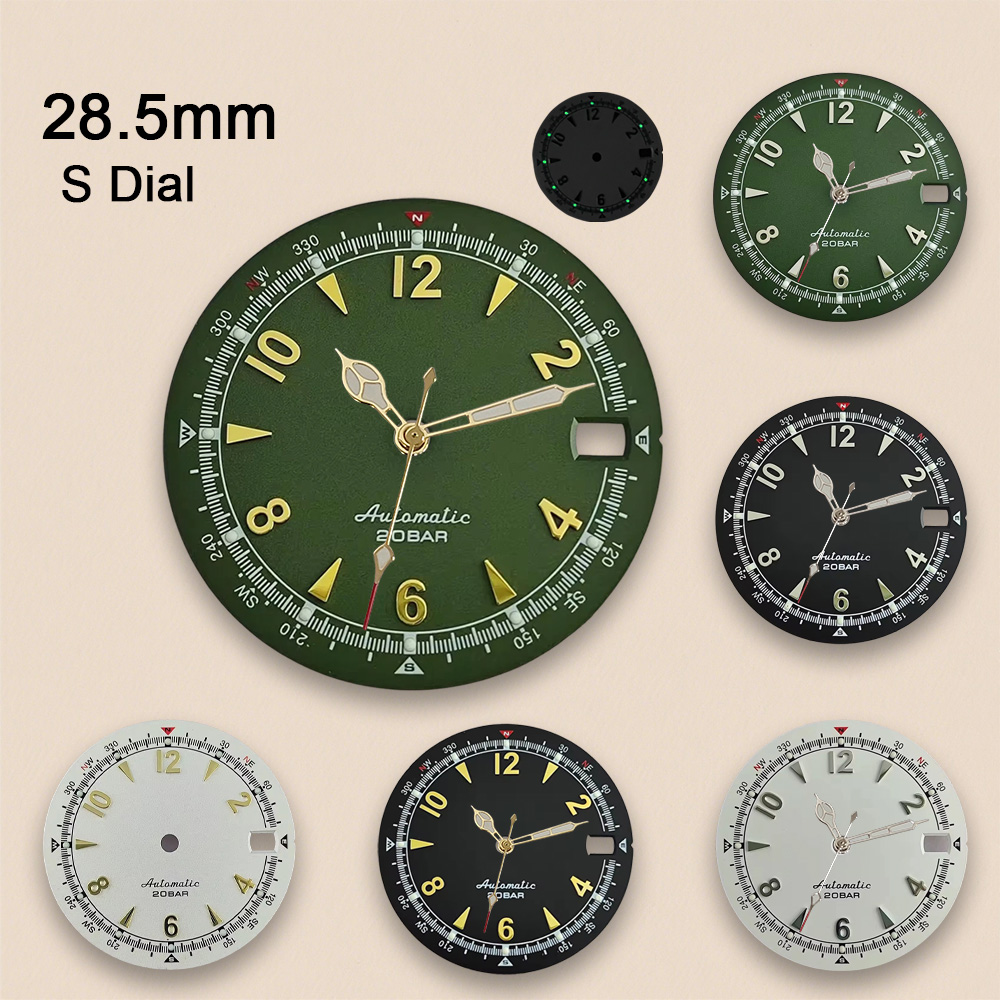 Bronze Case Watch - Tarcza zegarka NH35 z logo S,