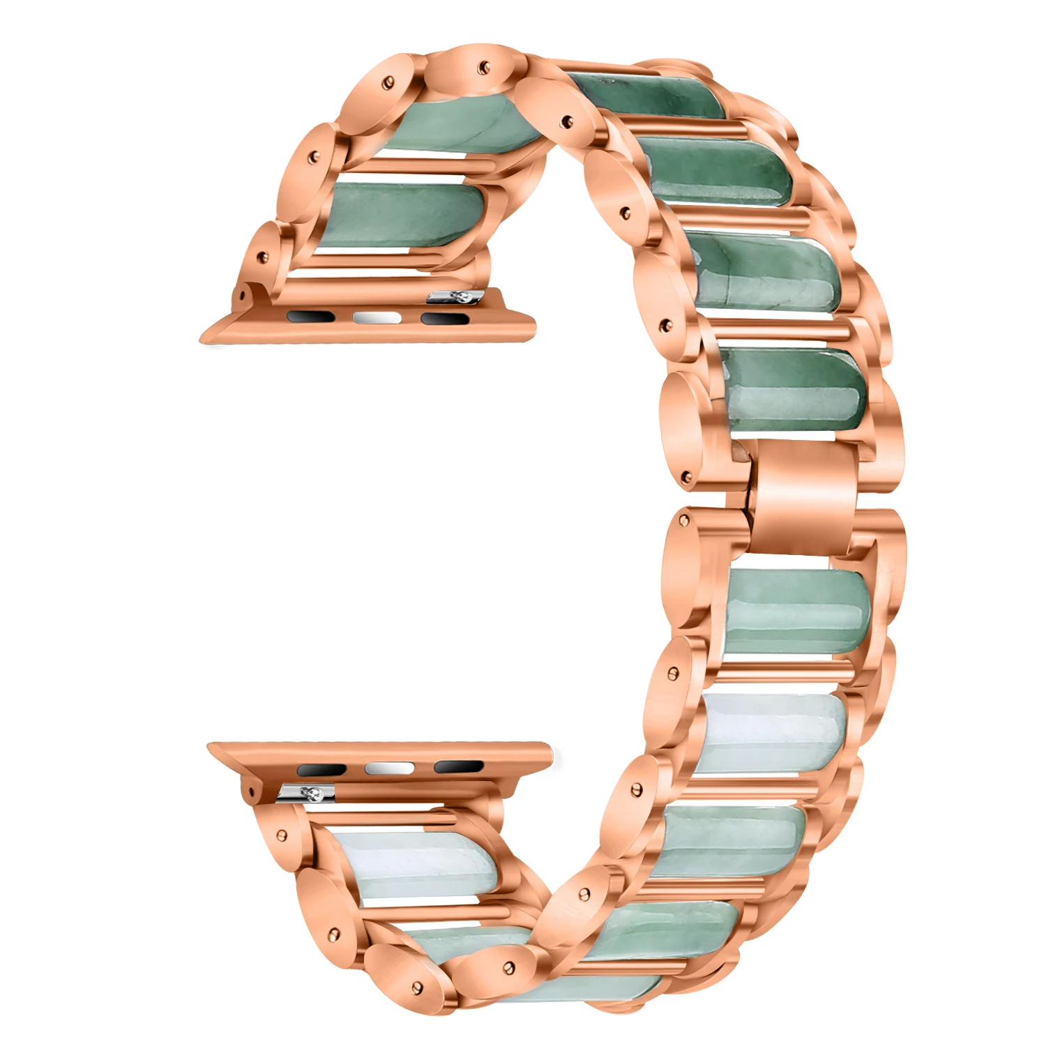 Luxury Watch E Jewellery - Szmaragdowa biżuteria + metalowy pasek do