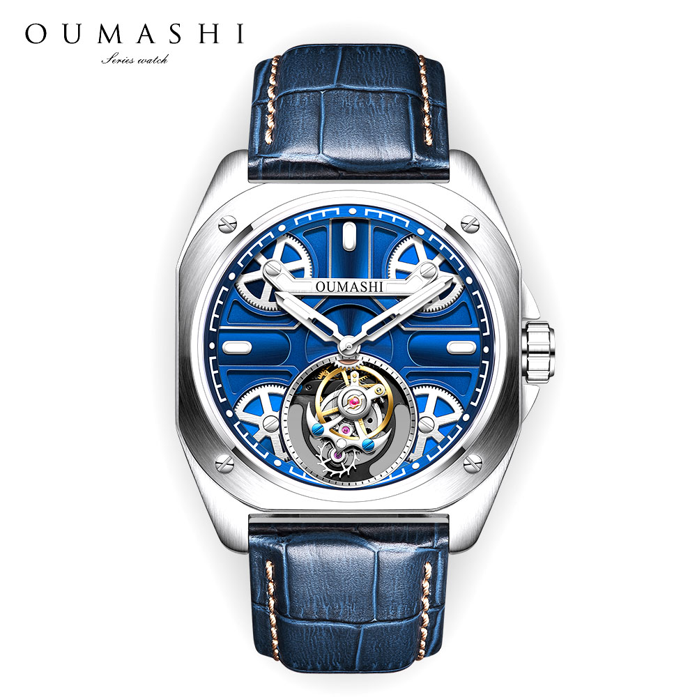 Tourbillon Movement Watch - Luksusowy męski zegarek 41 mm z