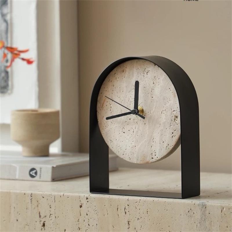 Luxury Watch House - Luksusowy marmurowy zegar biurkowy, nowoczesny model,