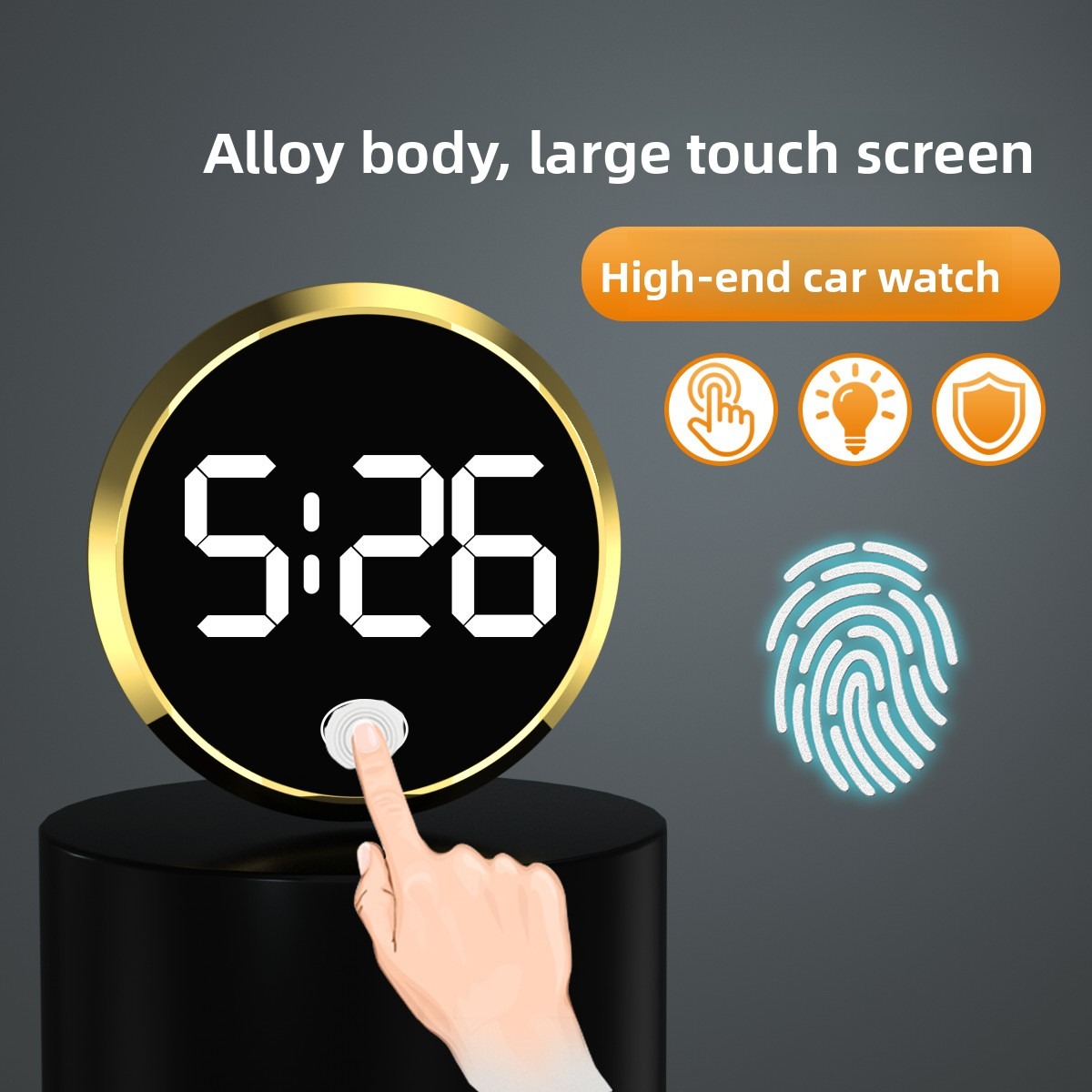 Luxury Watch Outlet - Luksusowy samochodowy zegar LED z dotykowym