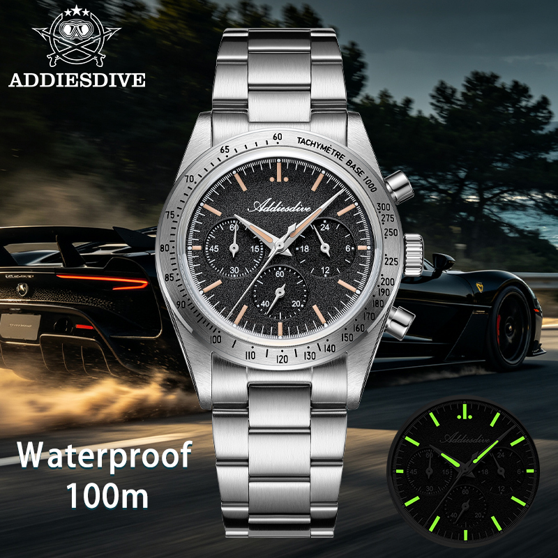 Luxury Watch Levels - ADDIESDIVE NOWY Zegarek Chronograf z Mechanizmem