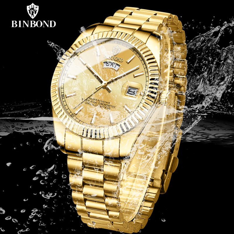 BINBOND B7012 moda męska bizne – Luxury Watch Omega recenzja i cena