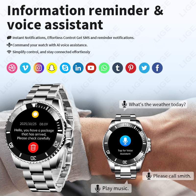 Smartwatch LIGE 2026 z ekranem – Luxury Watch Arabic recenzja i cena