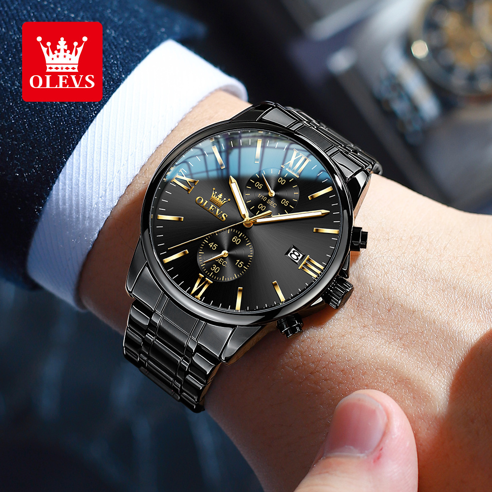 OLEVS 2886 klasyczny czarny ze – Luxury Watch All Black recenzja i cena