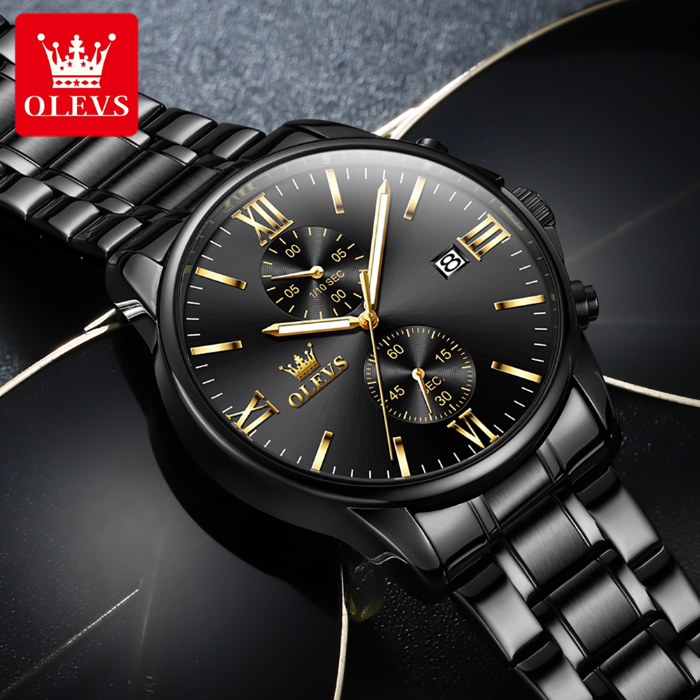 OLEVS 2886 klasyczny czarny ze – Luxury Watch All Black recenzja i cena