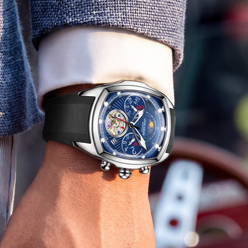 Męski luksusowy zegarek kwarco – Tourbillon Movement Watch recenzja i cena