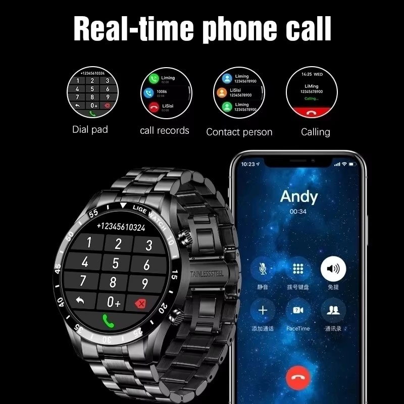 LIGE Nowy Smartwatch z Funkcją – Luxury Watch Arabic recenzja i cena