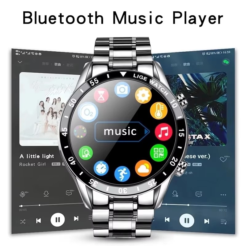 LIGE Nowy Smartwatch z Funkcją – Luxury Watch Arabic recenzja i cena