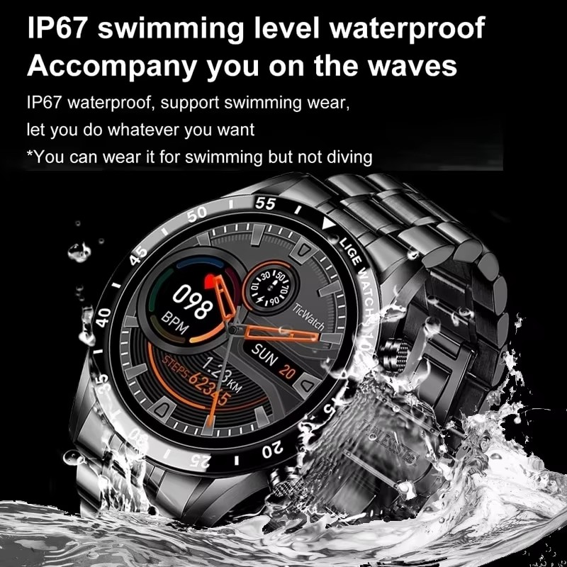 LIGE Nowy Smartwatch z Funkcją – Luxury Watch Arabic recenzja i cena