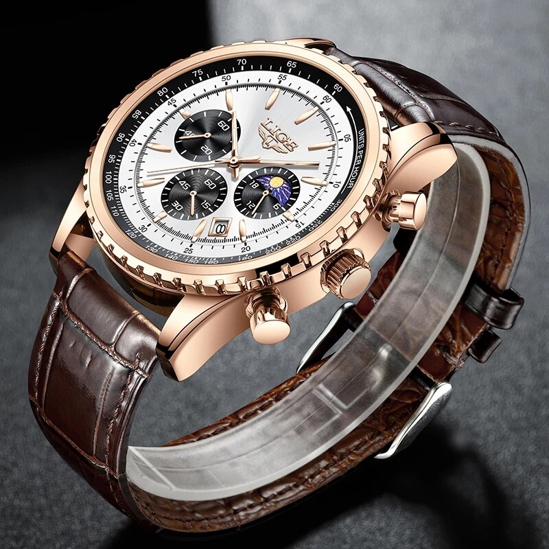 LIGE nowe męskie zegarki Top m – Luxury Watch Collection Box recenzja i cena