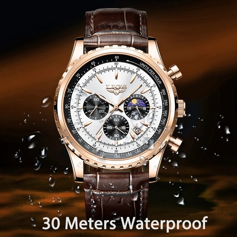 LIGE nowe męskie zegarki Top m – Luxury Watch Collection Box recenzja i cena
