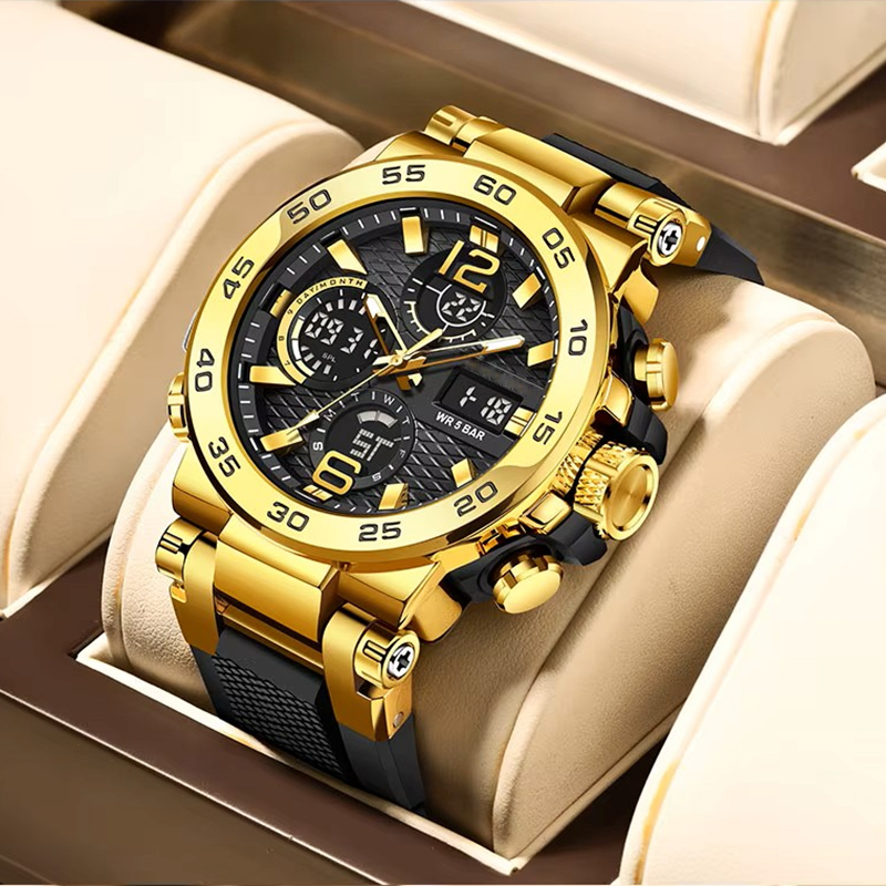 Czarny, luksusowy męski zegare – Luxury Watch Levels recenzja i cena