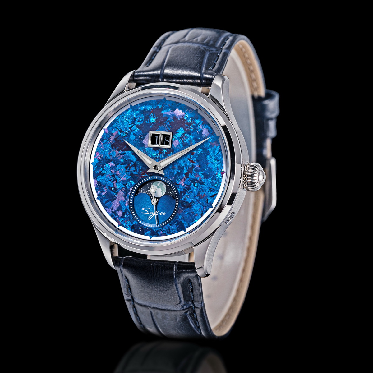 Zegarek męski Sugess z fazami  – Luxury Watch On Sale recenzja i cena