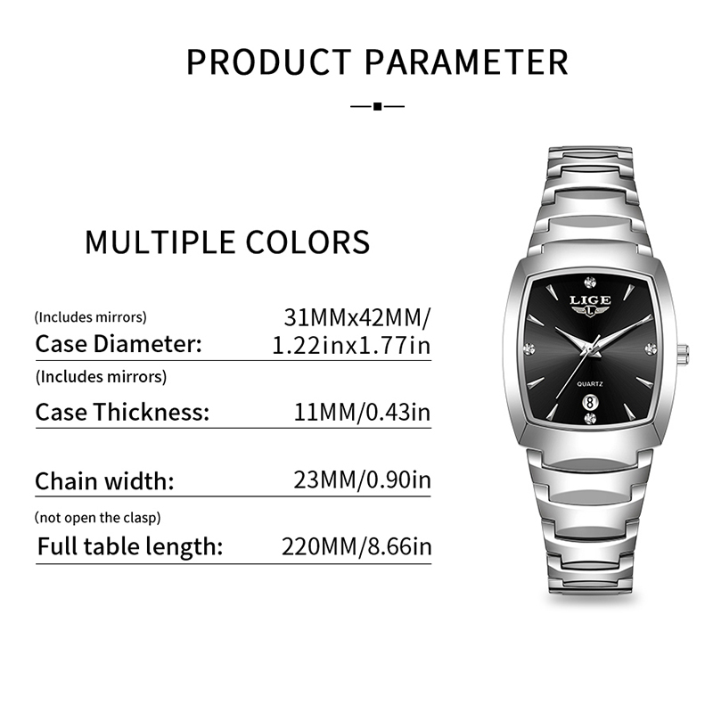 Zegarek LIGE damski biznesowy  – Luxury Watch For recenzja i cena
