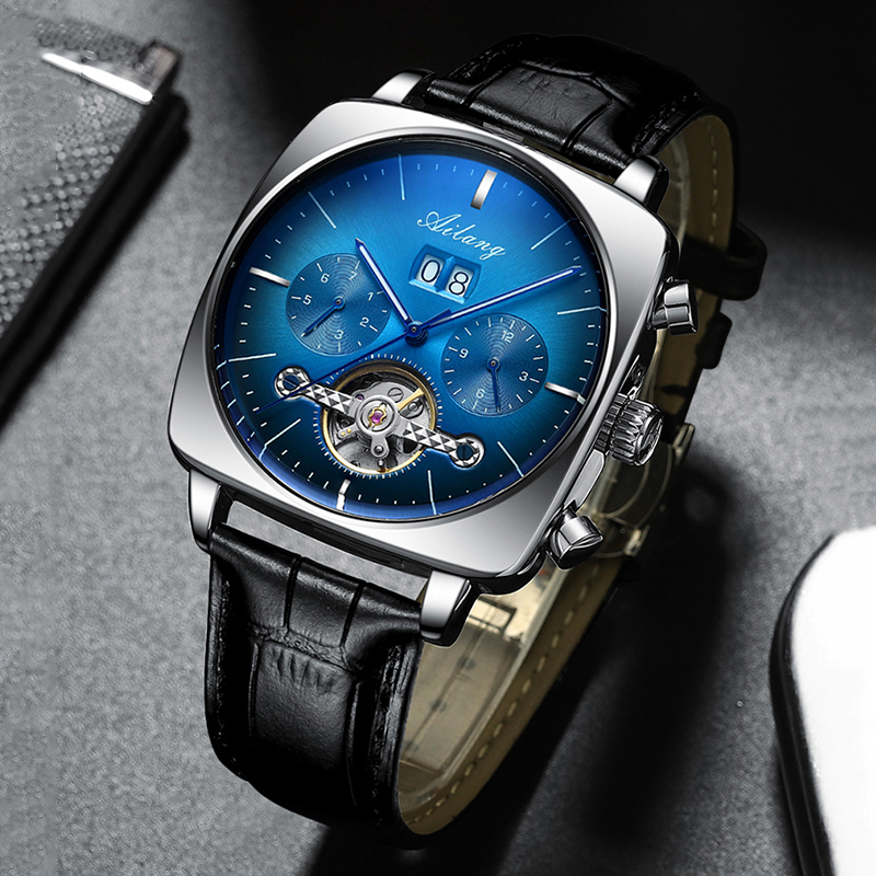 AILANG Znane Marki Nowe Kwadra – Tourbillon Movement Watch recenzja i cena