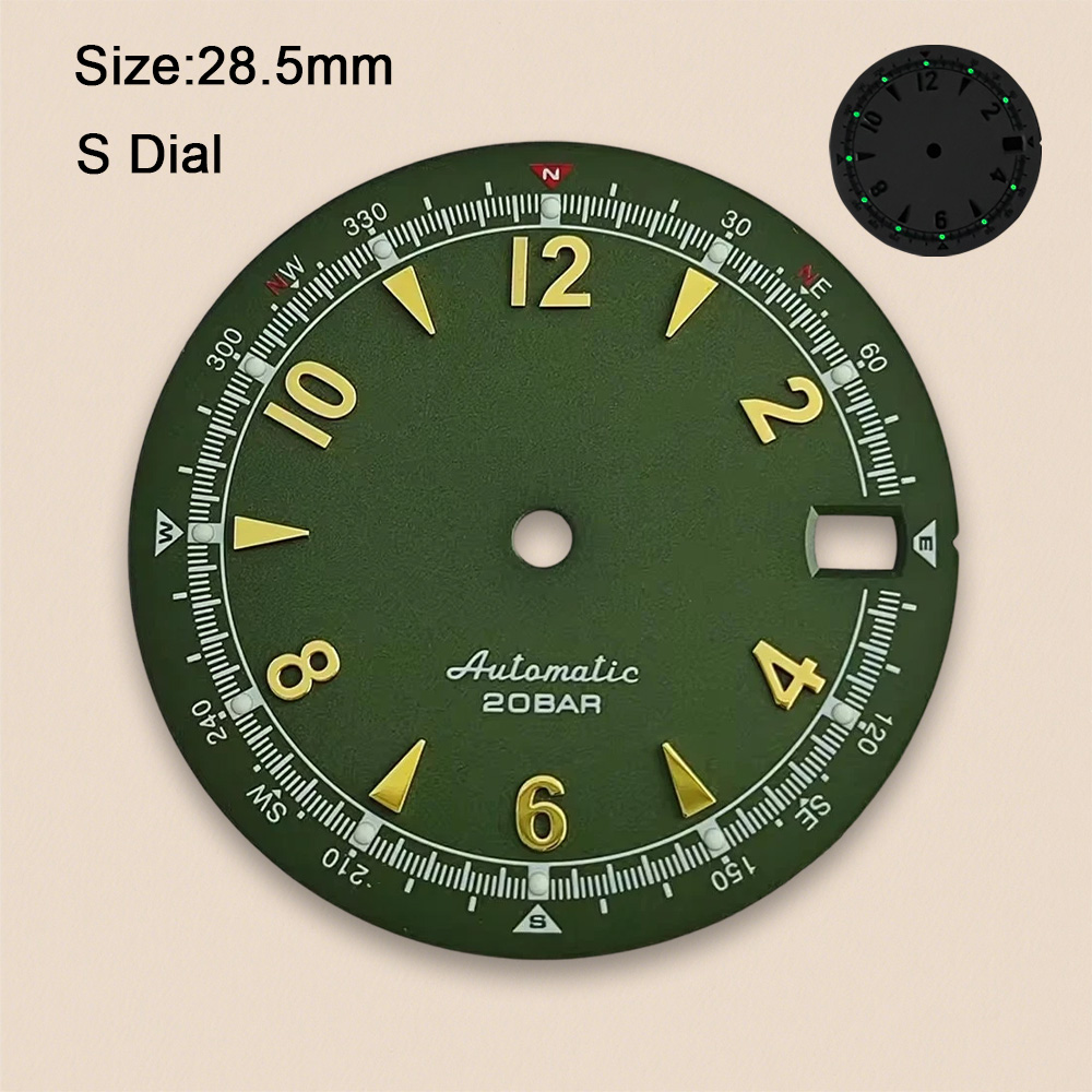 Tarcza zegarka NH35 z logo S,  – Bronze Case Watch recenzja i cena
