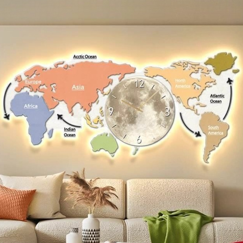 Mapa Świata Świecący Zegar Ści – Luxury Watch House recenzja i cena