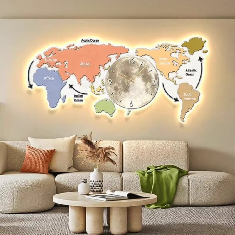 Mapa Świata Świecący Zegar Ści – Luxury Watch House recenzja i cena