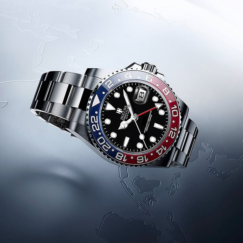 1 szt. Męski srebrno-czarny ze – Luxury Watch Omega recenzja i cena