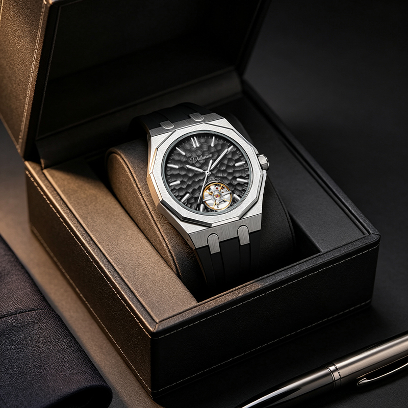 Męski zegarek automatyczny z t – Tourbillon Movement Watch recenzja i cena